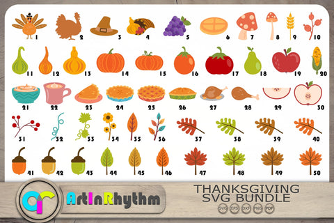 Thanksgiving Svg Bundle, Thanksgiving Svg, Pumpkin Svg, Turkey Svg, Fall Leaves Svg SVG Artinrhythm shop 
