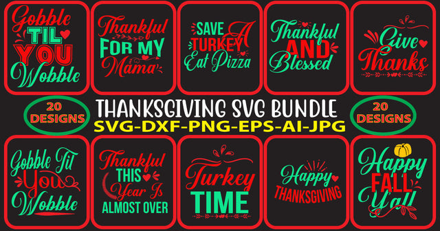 Thanksgiving Svg Bundle Vol. 3 SVG Syaman 