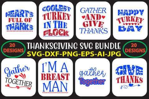 Thanksgiving Svg Bundle Vol. 5 SVG Syaman 