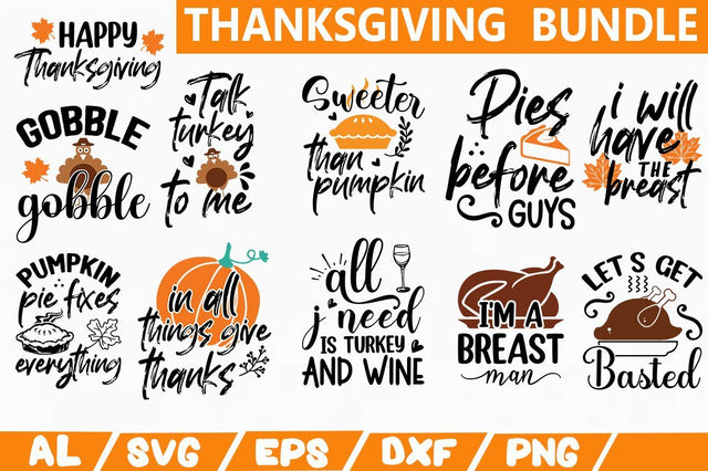 Thanksgiving SVG Bundle.fall svg, happy fall svg,fall svg bundle, autumn svg bundle.. SVG Designangry 