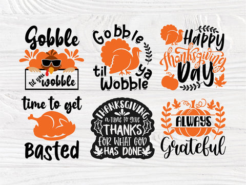 Thanksgiving SVG Cut Files, Thankful & Blessed Svg SVG TonisArtStudio 