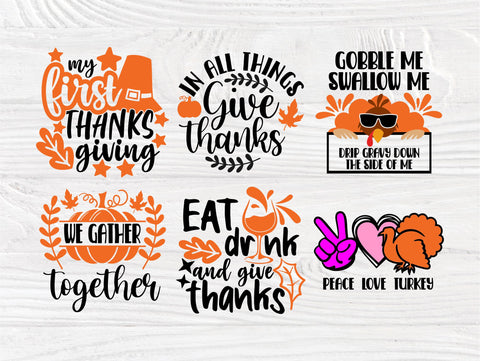 Thanksgiving SVG Cut Files, Thankful & Blessed Svg SVG TonisArtStudio 