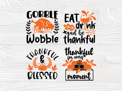 Thanksgiving SVG Cut Files, Thankful & Blessed Svg SVG TonisArtStudio 