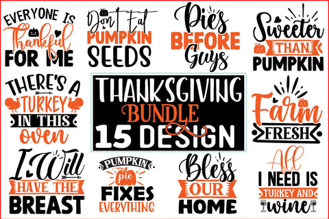Thanksgiving SVG Design Bundle SVG CraftingStudio 