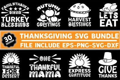Thanksgiving SVG Design Bundle SVG Rupkotha 