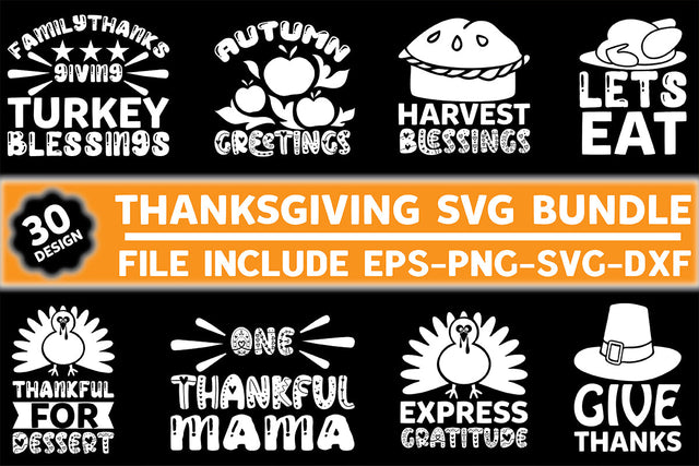 Thanksgiving SVG Design Bundle SVG Rupkotha 