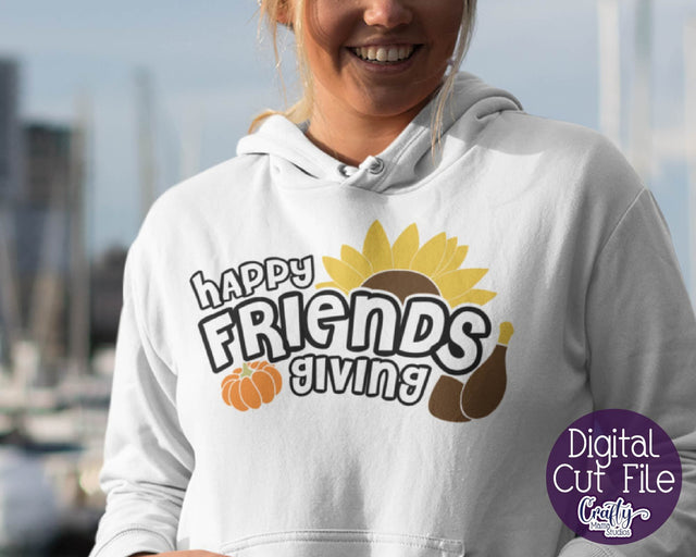 Thanksgiving Svg, Fall Svg, Happy Friendsgiving Cut File SVG Crafty Mama Studios 