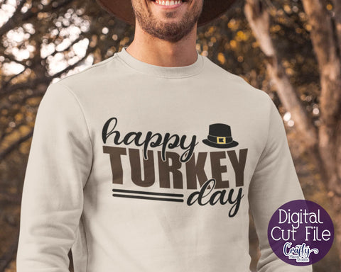 Thanksgiving Svg, Fall Svg, Happy Turkey Day Cut Sublimation SVG Crafty Mama Studios 