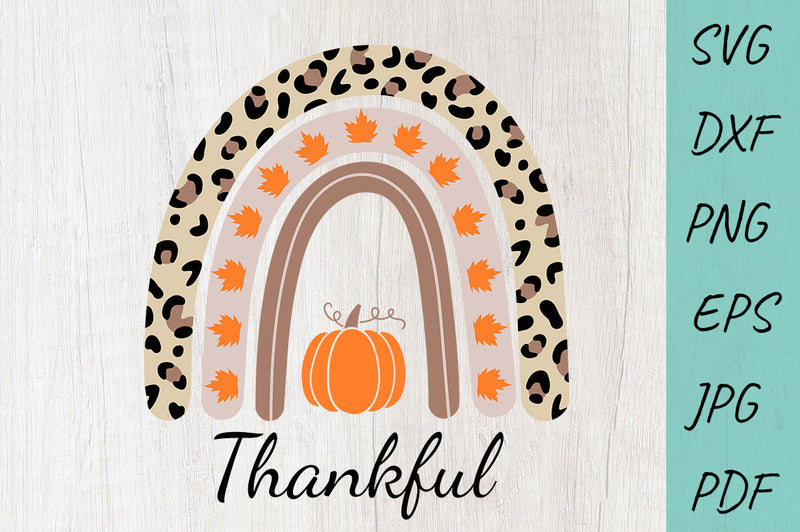 Thanksgiving SVG, Fall SVG, Thankful Rainbow Svg SVG Irina Ostapenko 