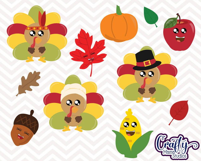 Thanksgiving svg - Fall Svg - Turkey SVG - Thanksgiving SVG Bundle - Autumn SVG Crafty Mama Studios 