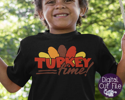 Thanksgiving Svg, Fall Svg, Turkey Time Cut File, Funny File SVG Crafty Mama Studios 