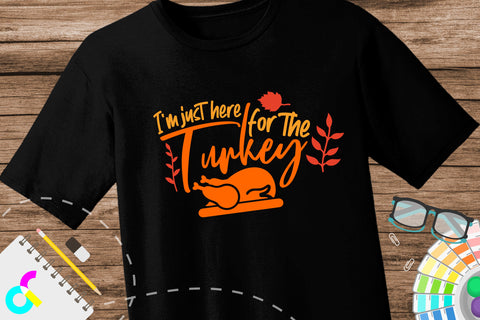Thanksgiving svg, I'm just here for the turkey SVG Artinrhythm shop 