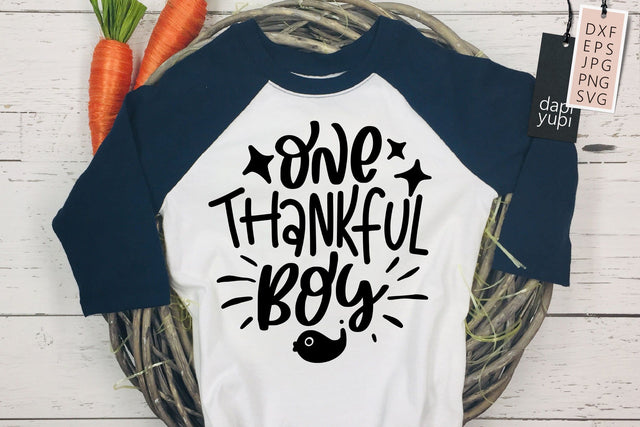 Thanksgiving SVG One Thankful Boy SVG dapiyupi store 