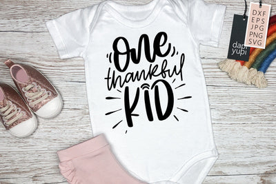 Thanksgiving SVG One Thankful Kid SVG dapiyupi store 