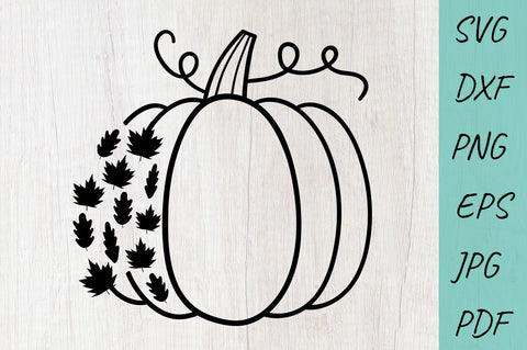 Thanksgiving SVG, Pumpkin, Fall SVG, Pumpkin with leaves SVG SVG Irina Ostapenko 