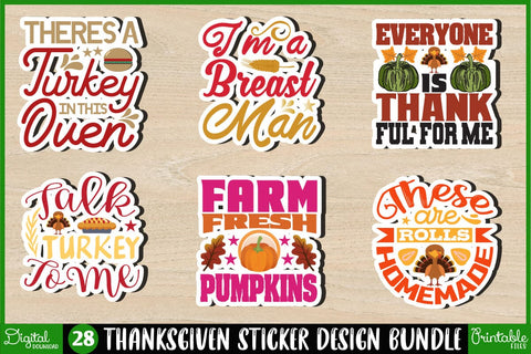 Thanksgiving SVG Sticker Design Bundles, No Lucks Given SVG, Funny, Kids, T-shirt, Png, Svg Files For Cricut, Silhouette, Sublimation Designs SVG SH_Tee store 