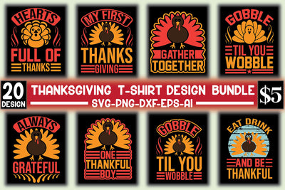 THANKSGIVING T-SHIRT DESIGN BUNDLE SVG SVGista 