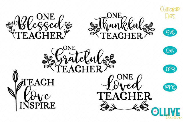 Thanksgiving Thankful Teacher SVG Bundle SVG Ollive Studio 