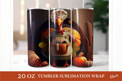 Thanksgiving Tumbler Sublimation. 20 OZ Tumbler Wrap Sublimation Olga Terlyanskaya 