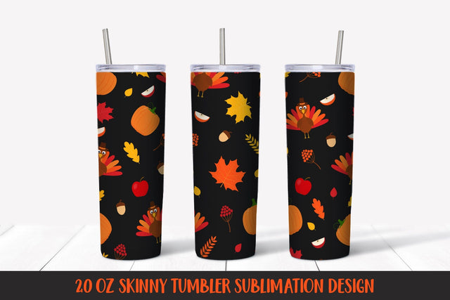 Thanksgiving Tumbler Sublimation Wrap. Fall Tumbler Design Sublimation LaBelezoka 