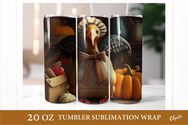 Thanksgiving Tumbler Wrap. 20 OZ Tumbler Wrap Sublimation Olga Terlyanskaya 