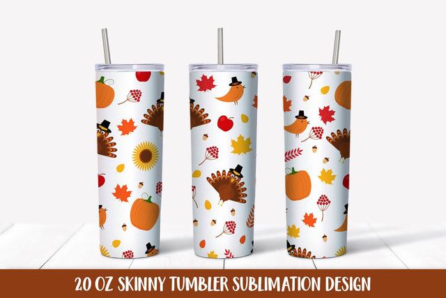 Thanksgiving Tumbler Wrap Sublimation Design. Fall Tumbler Sublimation LaBelezoka 