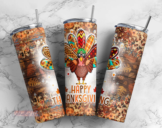 Thanksgiving tumbler wrap, Thanksgiving tumbler designs, fall tumbler designs, Thanksgiving png for sublimation, turkey tumbler wrap Sublimation CaldwellArt 