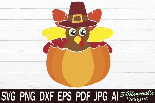Thanksgiving Turkey SVG SoMemorableDesigns 