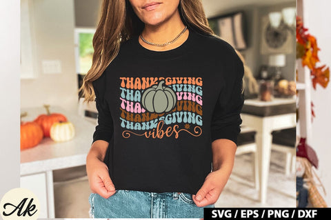 Thanksgiving vibes Retro SVG SVG akazaddesign 