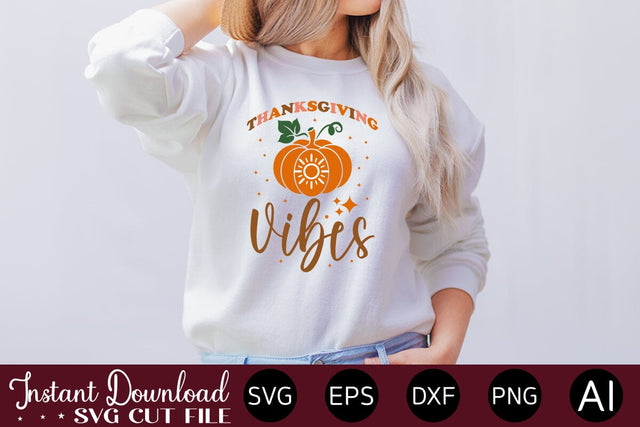 Thanksgiving Vibes Svg Design SVG designmaster24 