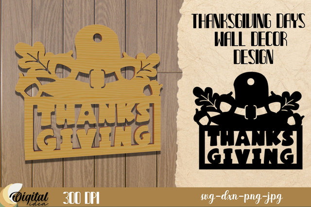 Thanksgiving Wall Decor. Thanksgiving Decor SVG. SVG Design. SVG Evgenyia Guschina 