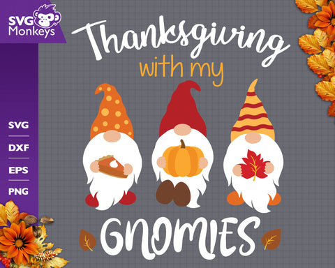 Thanksgiving With My Gnomies Svg, Thanksgiving Gnomes Svg, Gnomes Svg SVG SvgMonkeys 
