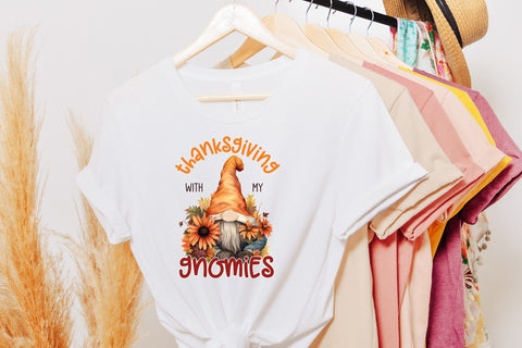 Thanksgiving with My Gnomies - Thanksgiving PNG Sublimation CraftLabSVG 