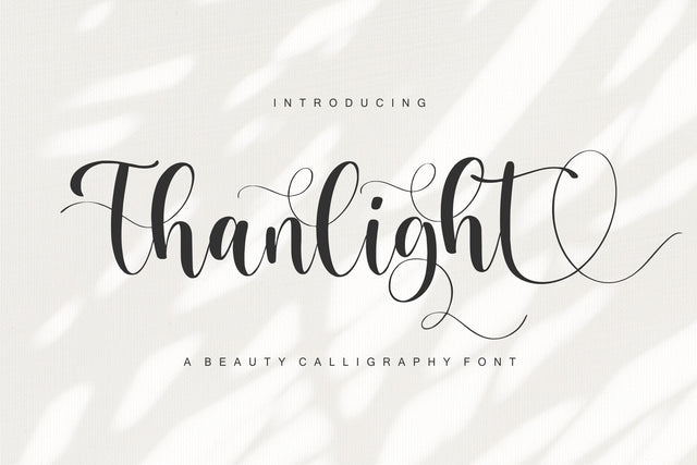 Thanlight Font Qwrtype Foundry 