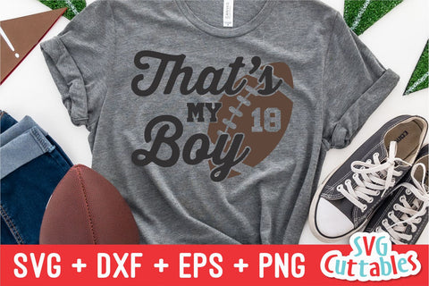 That's My Boy svg - Football svg - dxf - eps - Football Cut File - Football png - Silhouette - Cricut - Digital Download SVG Svg Cuttables 