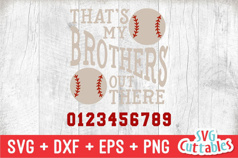 That's My Brothers Out There svg - Baseball Cut File 2 Players - Baseball svg - dxf - eps - png - Silhouette - Cricut - Digital File SVG Svg Cuttables 