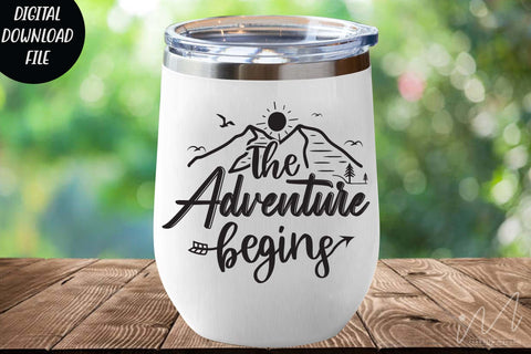 The adventure begins svg, Camping cricut, happy adventure svg, camp t shirt svg SVG Isabella Machell 
