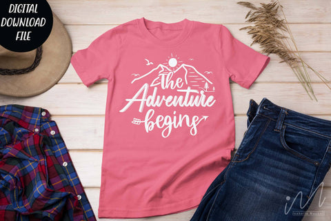 The adventure begins svg, Camping cricut, happy adventure svg, camp t shirt svg SVG Isabella Machell 