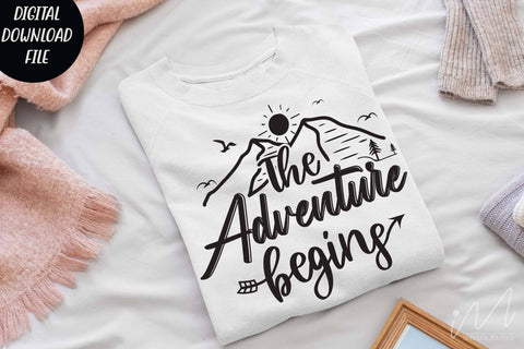 The adventure begins svg, Camping cricut, happy adventure svg, camp t shirt svg SVG Isabella Machell 