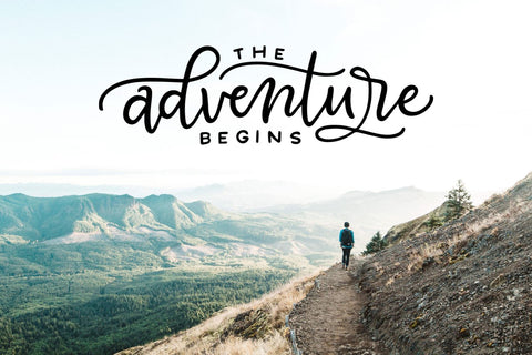 The Adventure Begins SVG, Hand Lettered SVG SVG Cerebrations 