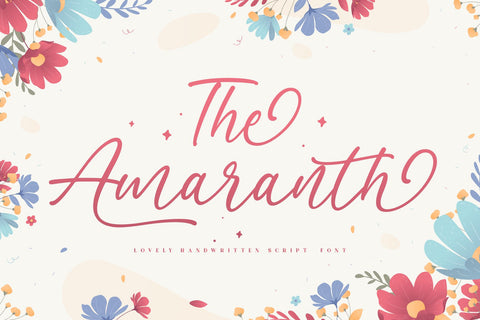 The Amaranth - Lovely Handwritten Script Font Font Typobia 