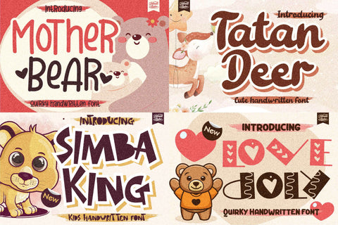 The Amazing Font 74 Fonts LIMITED TIME OVER !!! Font Letterena Studios 