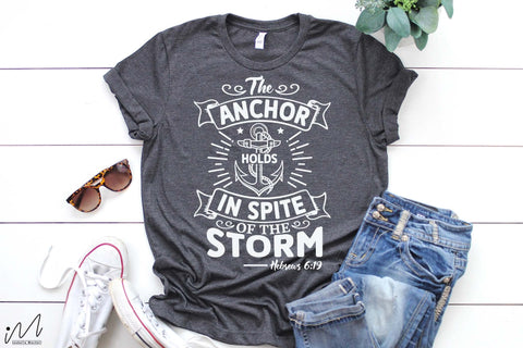 The anchor holds in spite of the storm Hebrews svg, Jesus svg, Faith svg, Storm svg, God svg, Faith svg, Storm t shirt svg, Christian svg SVG Isabella Machell 