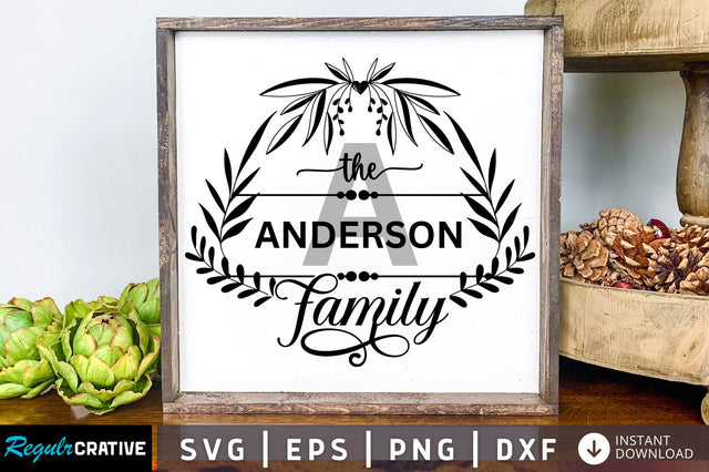 The anderson family SVG Design SVG Regulrcrative 