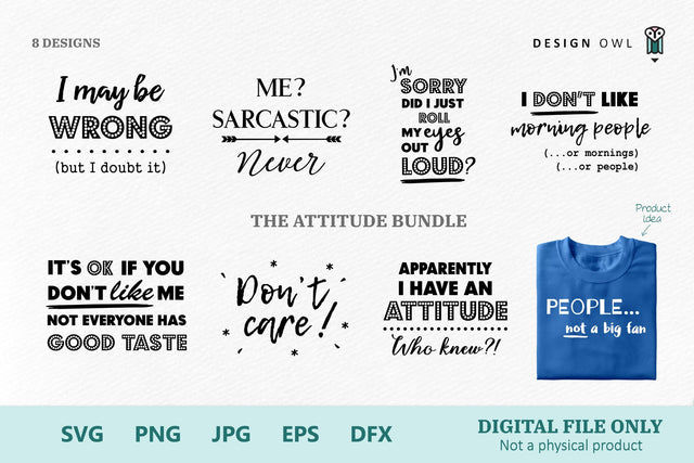 The Attitude Bundle SVG Design Owl