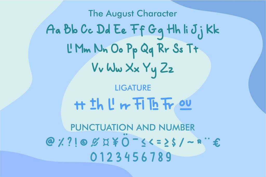Fun August Lettering The August - Fun Handwritten Font - So Fontsy