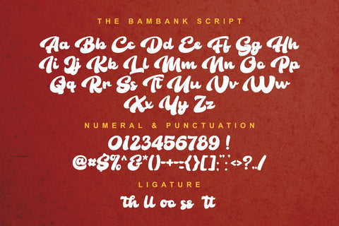 The Bambank Script Font Dumadistyle 