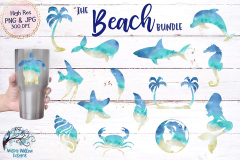 The Beach Bundle | PNG | Sublimation | Clip art Sublimation Wispy Willow Designs 