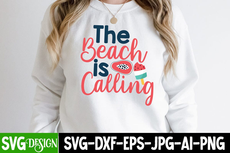 The Beach Calling SVG Cut File,The Beach Calling SVG Design, The Beach Calling SVG BlackCatsMedia 