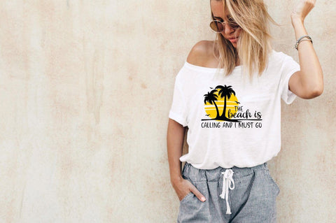 The Beach Is Calling And I Must Go - summer svg, vacation svg, beach svg files SVG Simply Cutz 